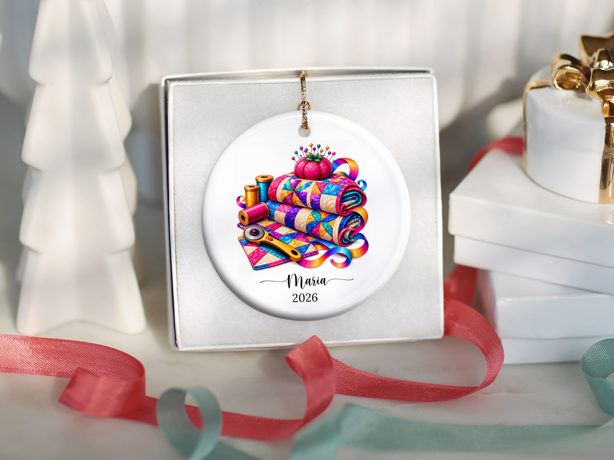 Personalized Quilter Christmas Ornament