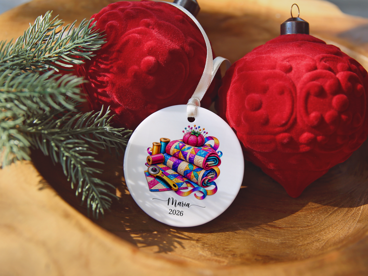 Personalized Quilter Christmas Ornament