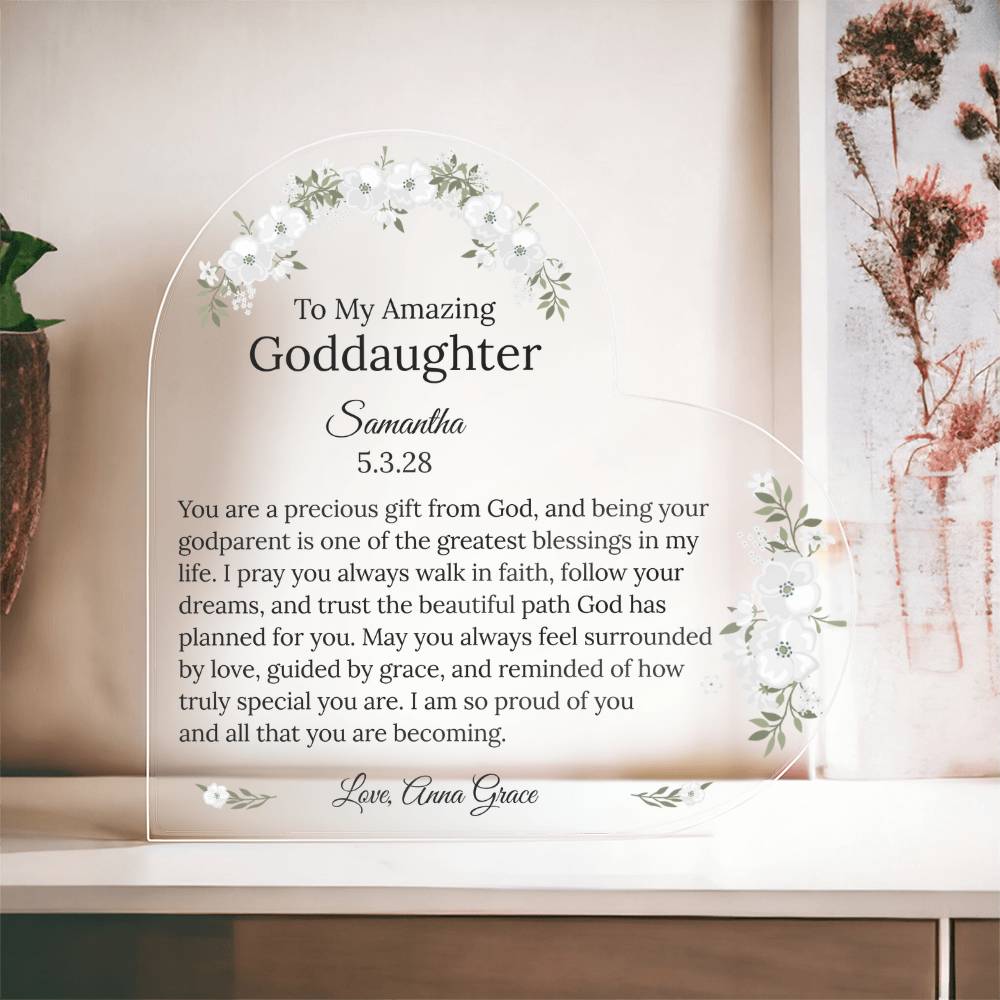Goddaughter Acrylic Heart Gift