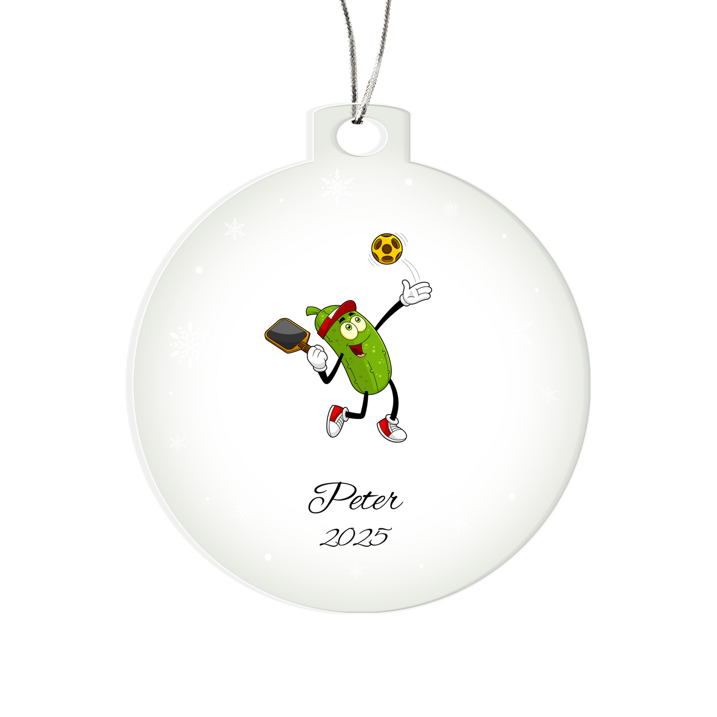 Pickleball Player Christmas Ornament