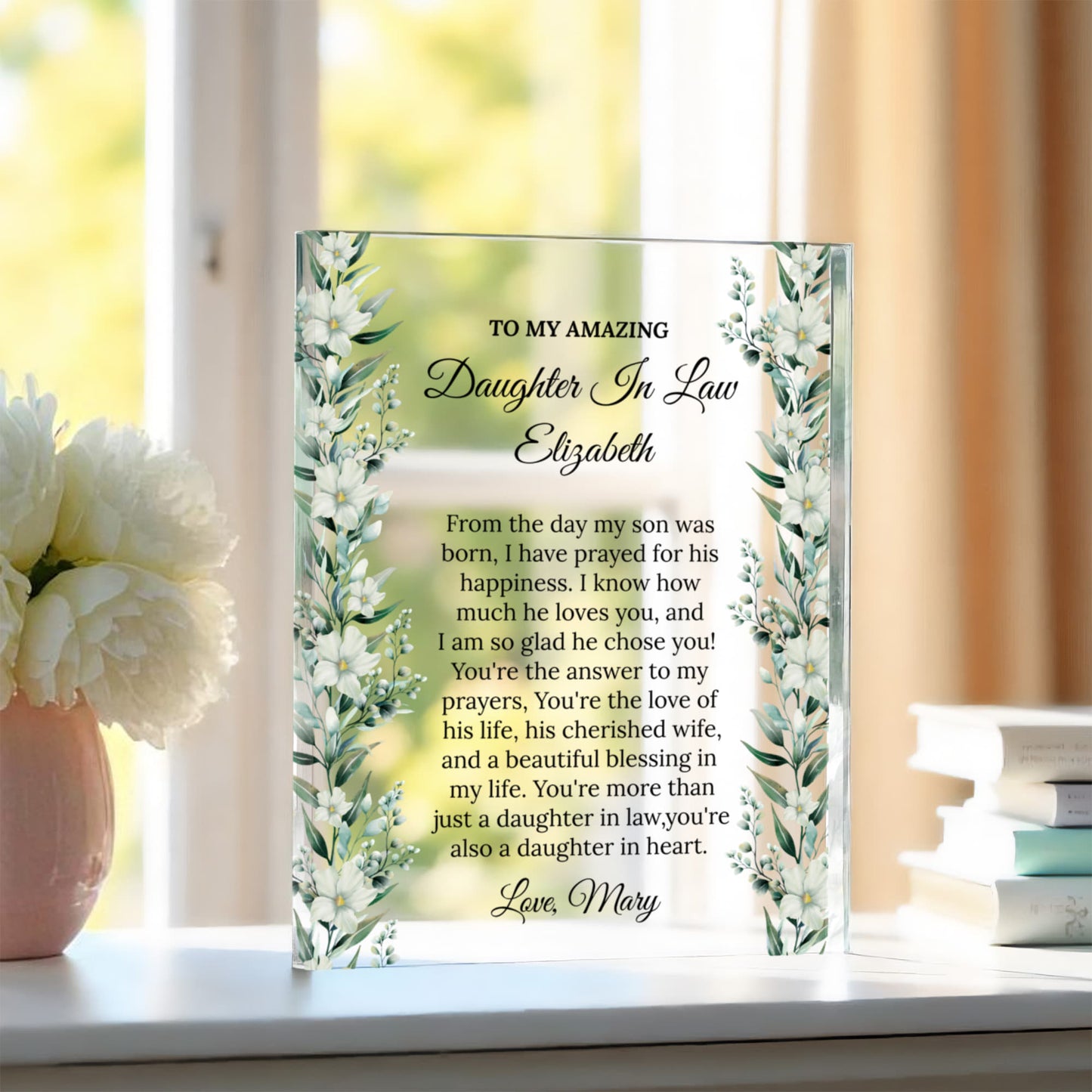 Personalized Daughter in Law Plaque