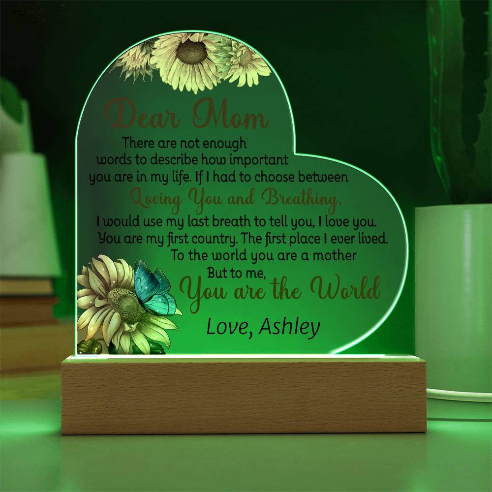 Mom Sunflower Acrylic Plaque Gift-[Heartfelt Family Gift]