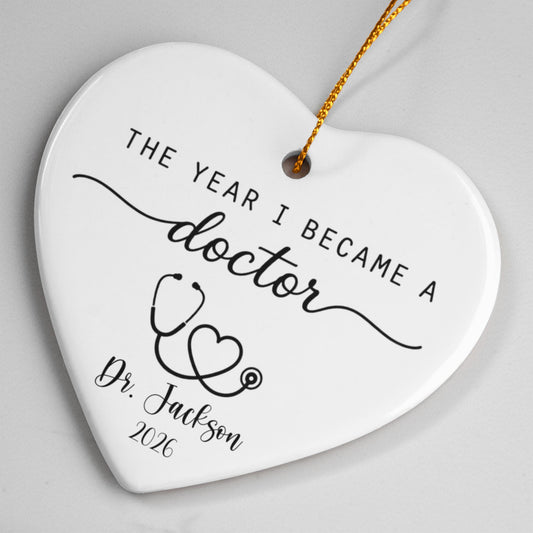 1st Christmas As A Doctor Ornament