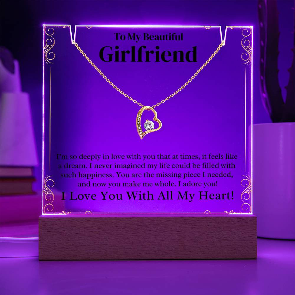 Girlfriend Lighted Jewelry Holder with Necklace Gift Set-[Heartfelt Family Gift]