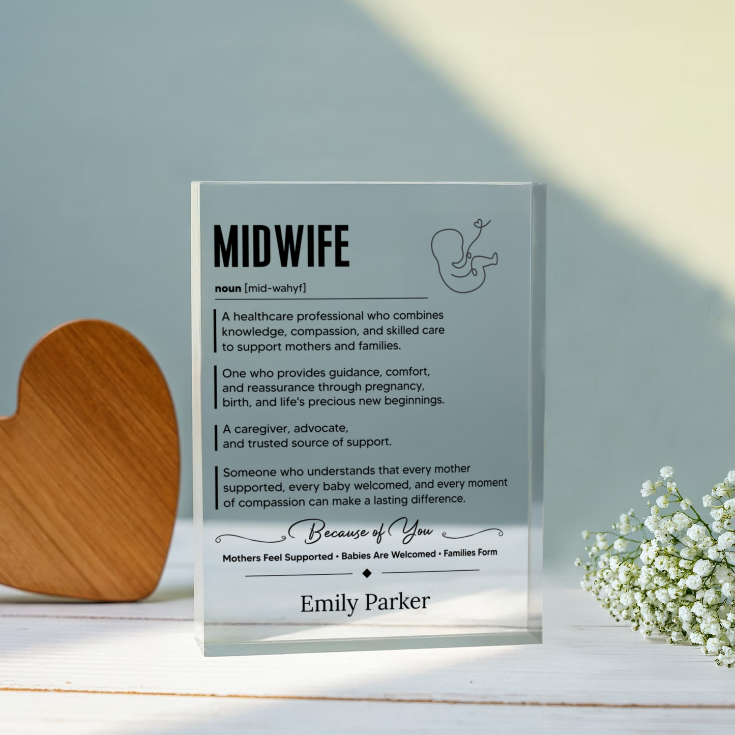 Midwife Appreciation Plaque Gift