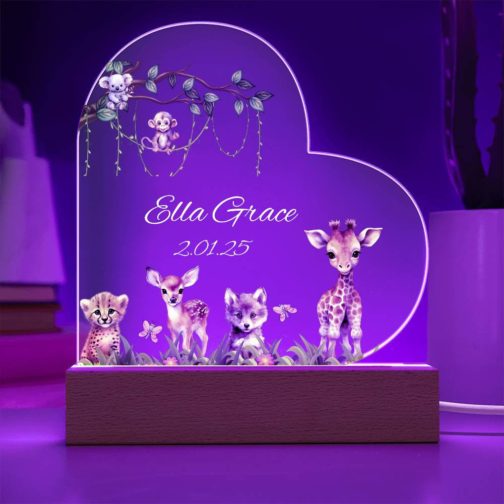 Childrens Woodland Animals Nightlight-[Heartfelt Family Gift]