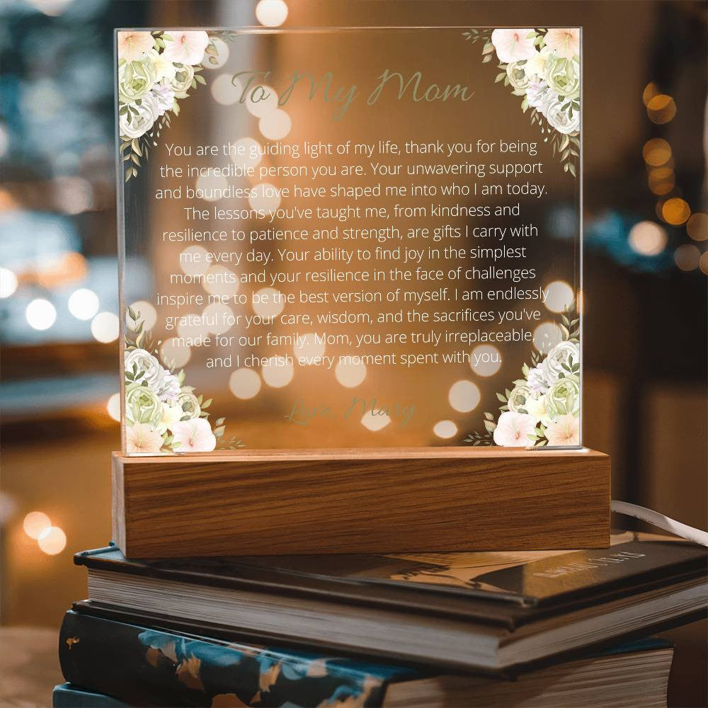Mom Acrylic Plaque-[Heartfelt Family Gift]