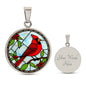 Cardinal Engraved Necklace in Gold or Silver-[Heartfelt Family Gift]