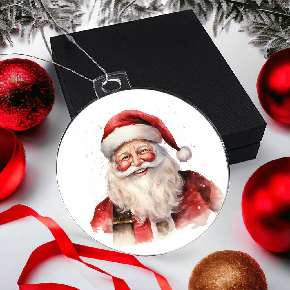 Santa Acrylic Christmas Ornament-[Heartfelt Family Gift]