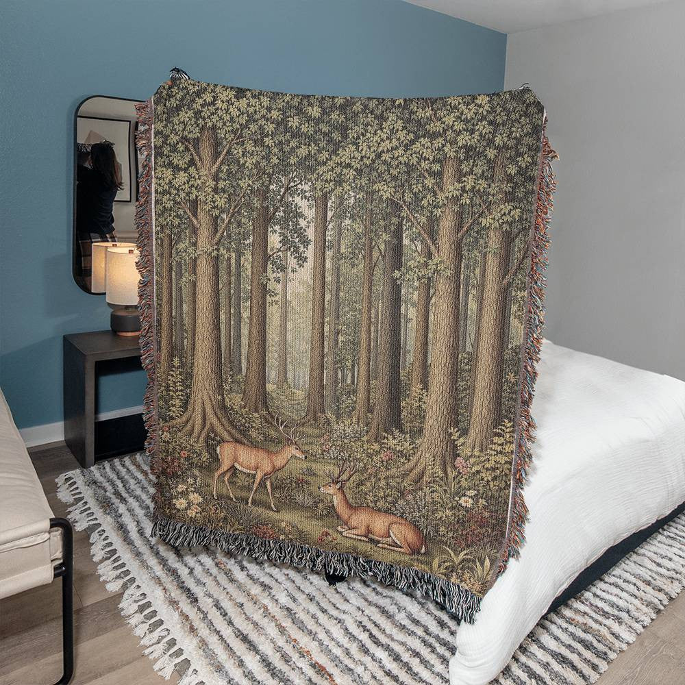 Heirloom Artwork Woven Blanket (Portrait)-[Heartfelt Family Gift]