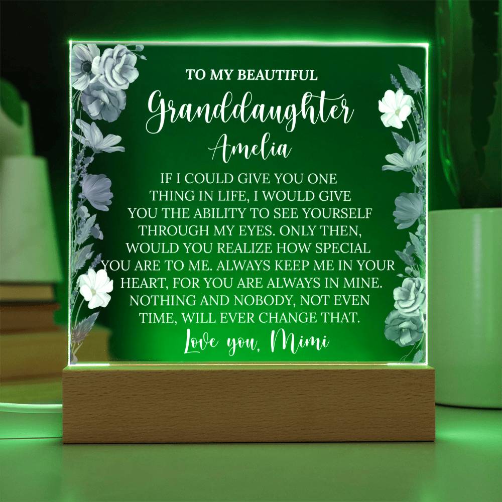 Personalized Granddaughter Acrylic Plaque