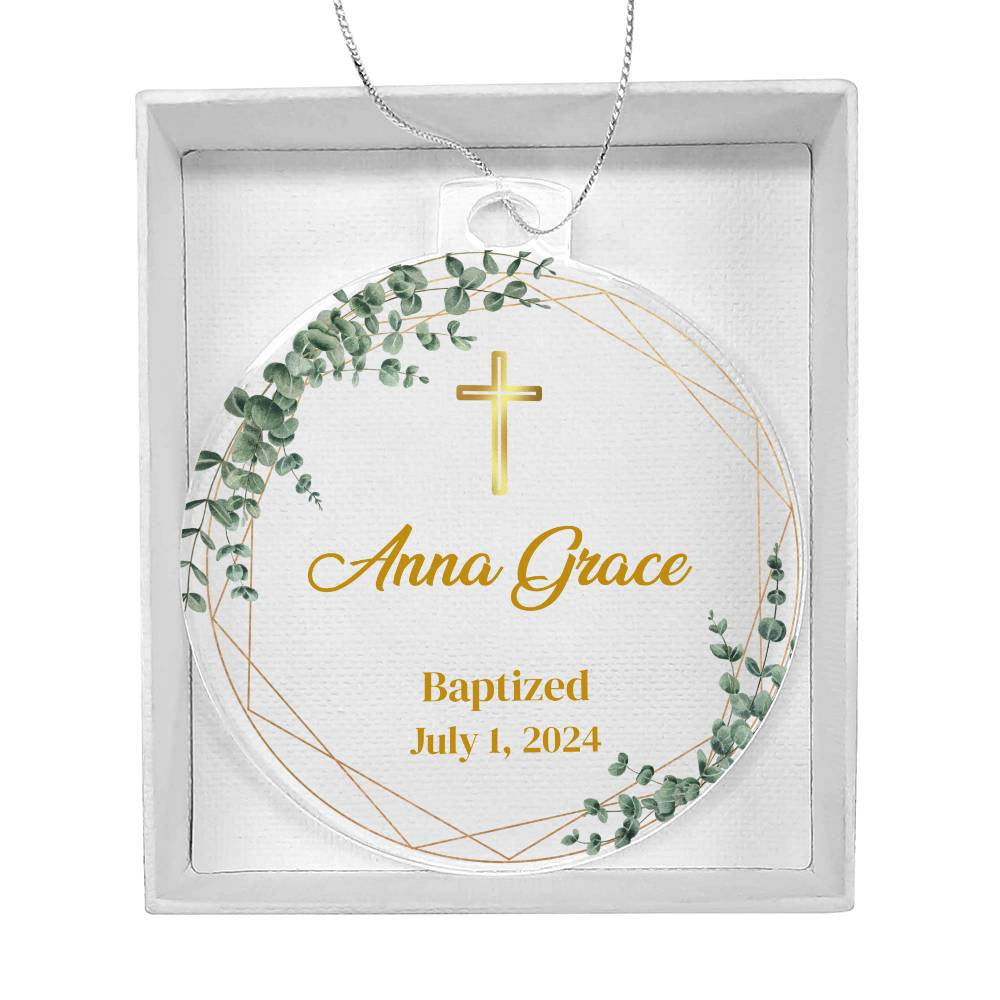 Baptism Personalized Christmas Ornament-[Heartfelt Family Gift]
