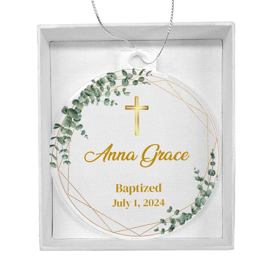 Baptism Personalized Christmas Ornament-[Heartfelt Family Gift]
