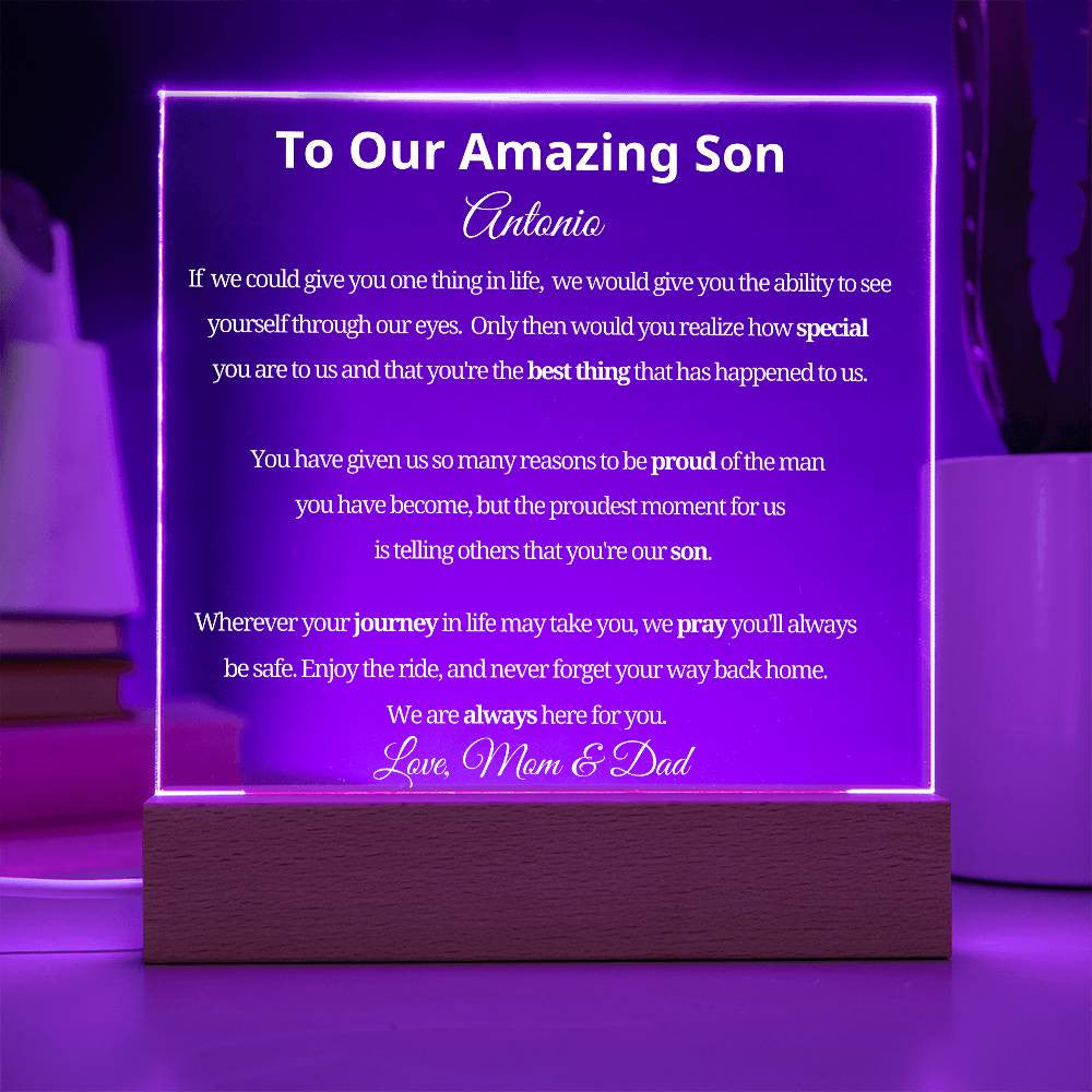 Son Plaque Gift from Mom and Dad-[Heartfelt Family Gift]