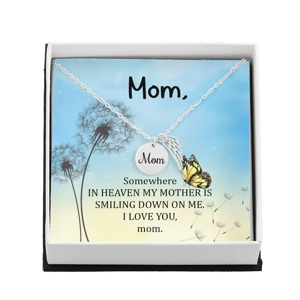 Somewhere in heaven(1) Mom Memorial Necklace-[Heartfelt Family Gift]