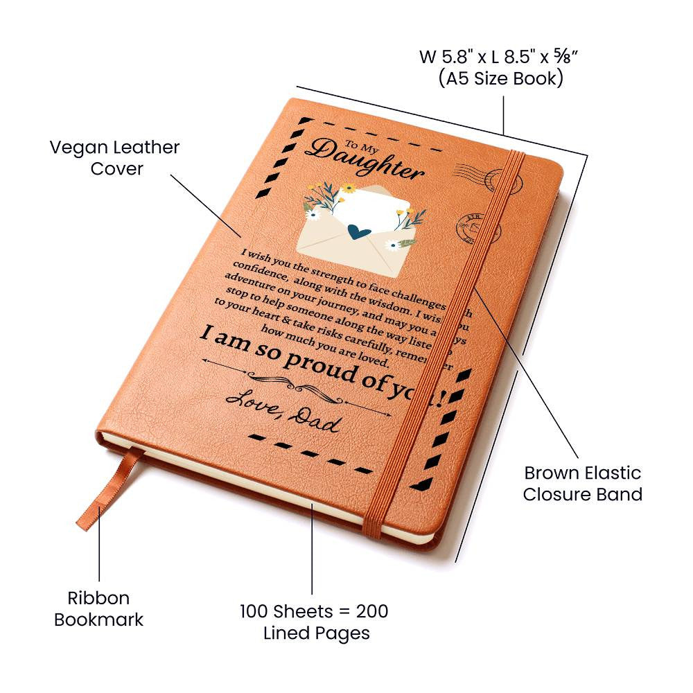 To My Daughter Journal from Mom Or Dad-[Heartfelt Family Gift]