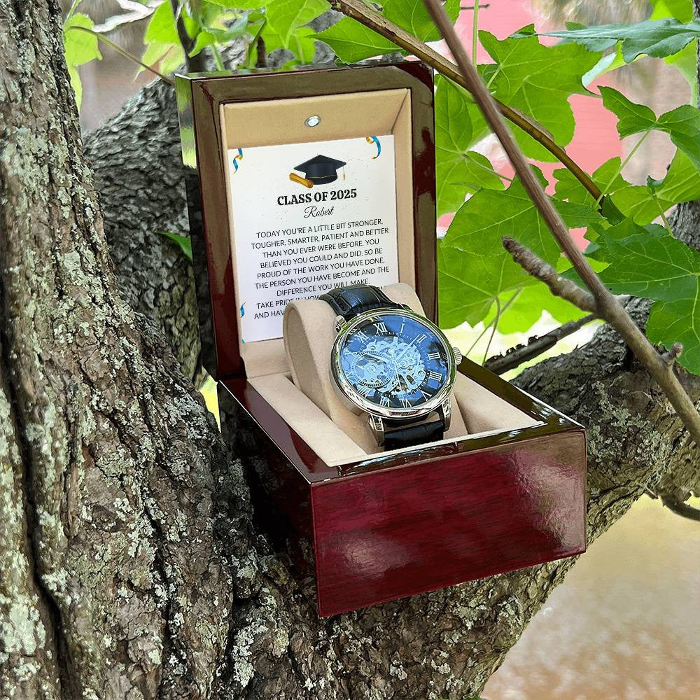 Class of 2025 Graduation Gift Openwork Watch-[Heartfelt Family Gift]