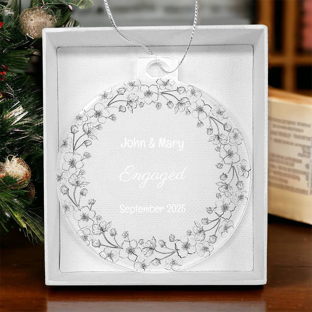 First Christmas Engaged Ornament-[Heartfelt Family Gift]