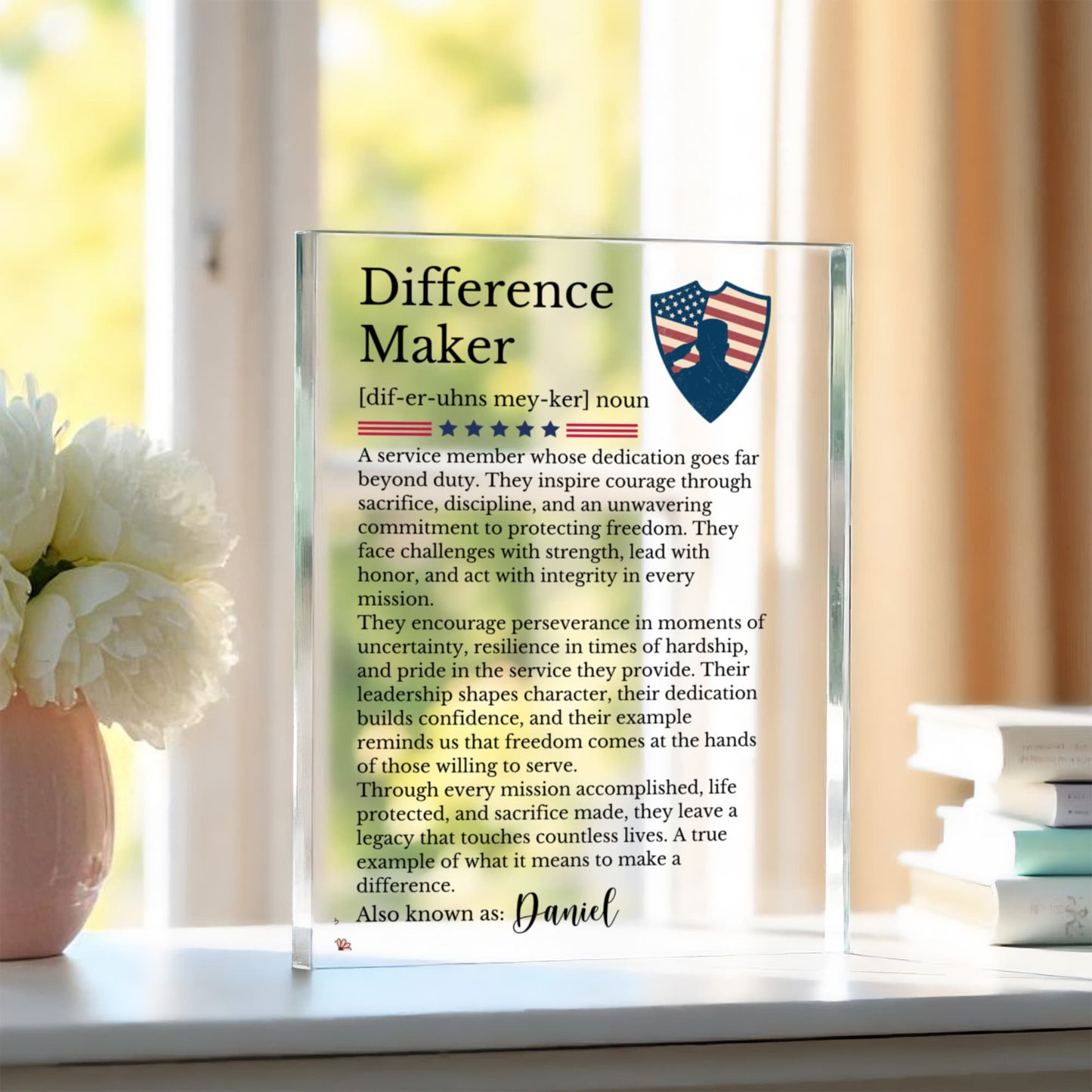 Veteran Difference Maker Plaque