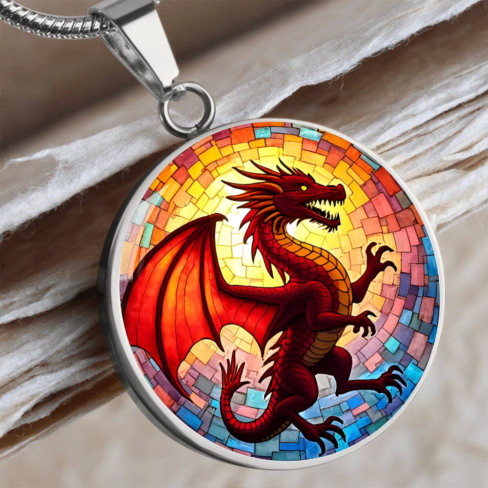 Red Dragon Pendant Necklace