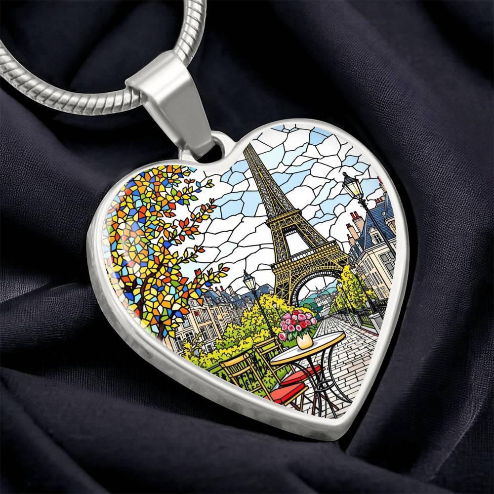 Paris Eiffel Tower Necklace with Engraving
