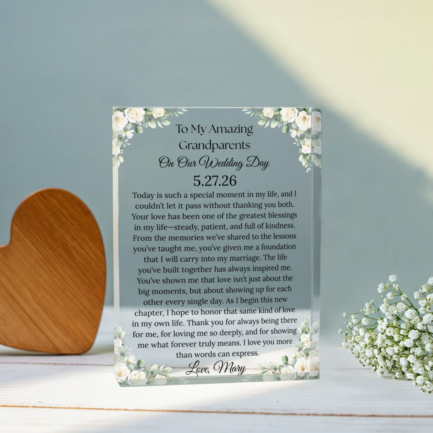 To My Grandparents On My Wedding Day