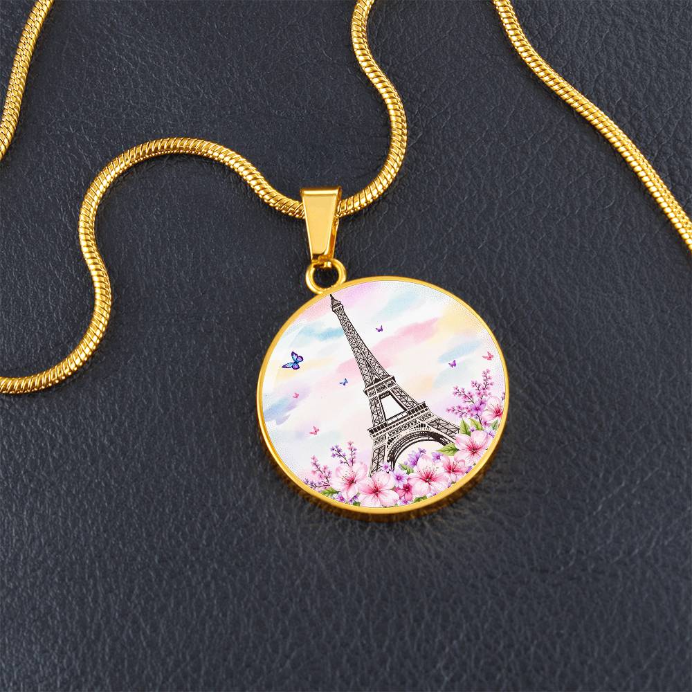 Eiffel Tower Paris Necklace with Engraving
