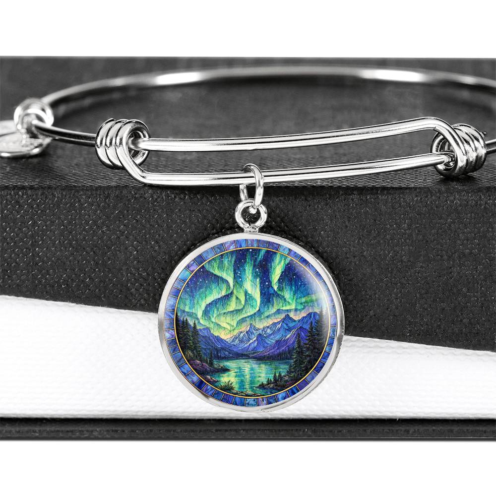 Northern Lights Necklace Pendant, Aurora Borealis Jewelry, Gift for Nature Lovers, Northern Lights Bracelet