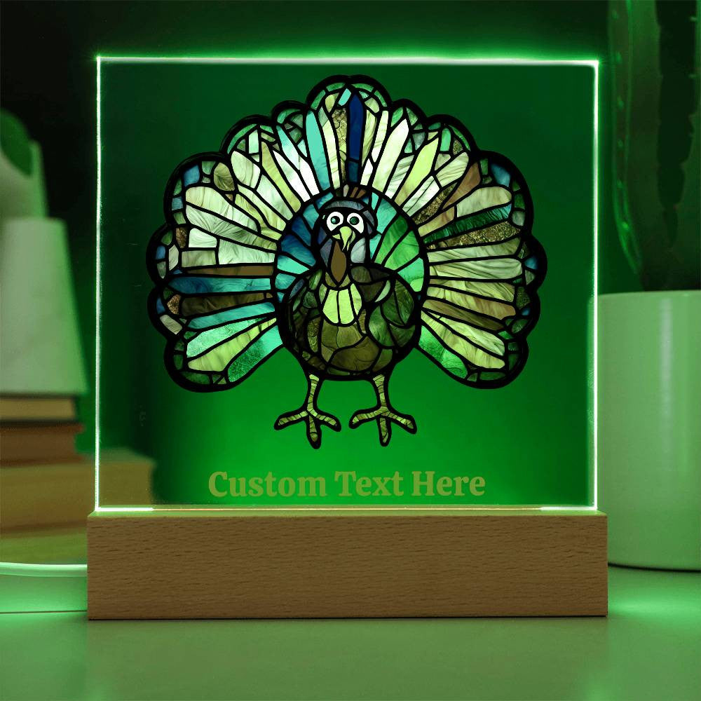 Thanksgiving Turkey Acrylic Plaque-[Heartfelt Family Gift]
