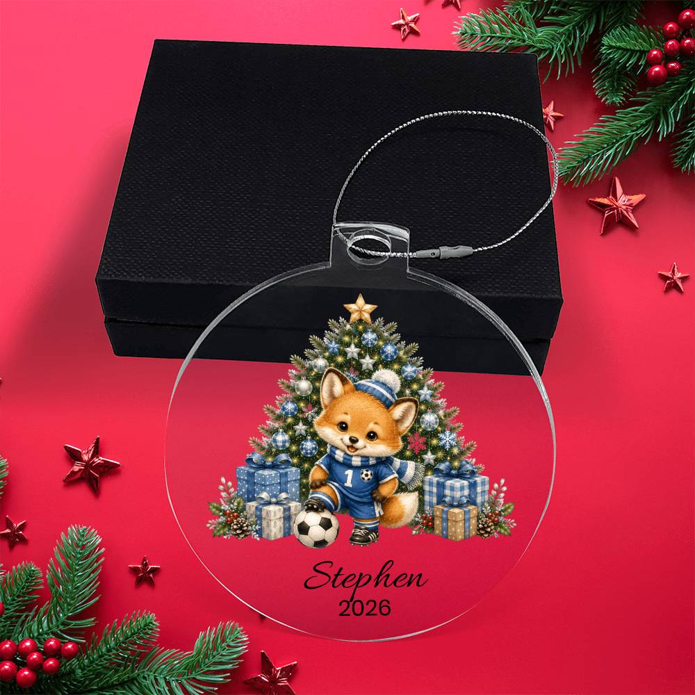 Fox Kids Soccer Christmas Ornament