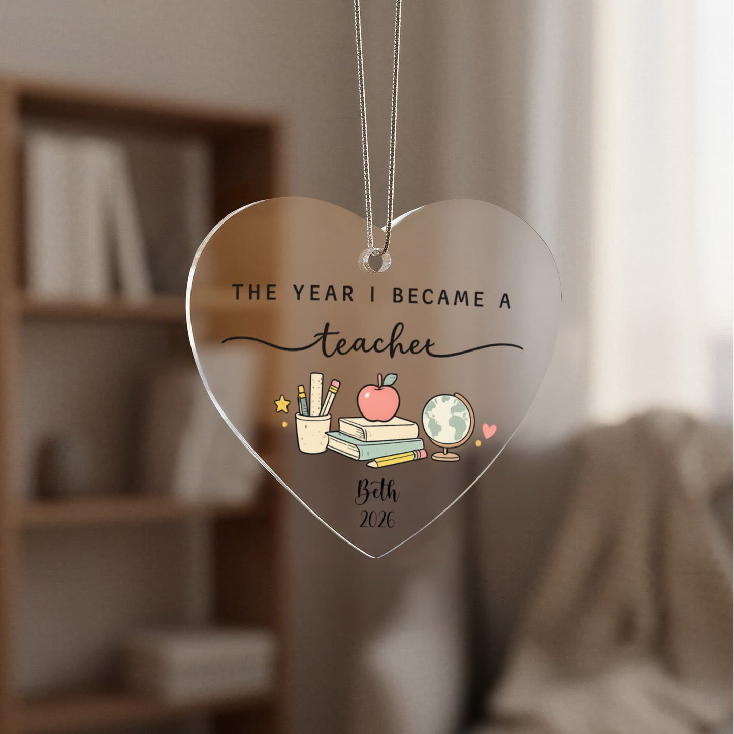 1st Christmas As A Teacher Ornament