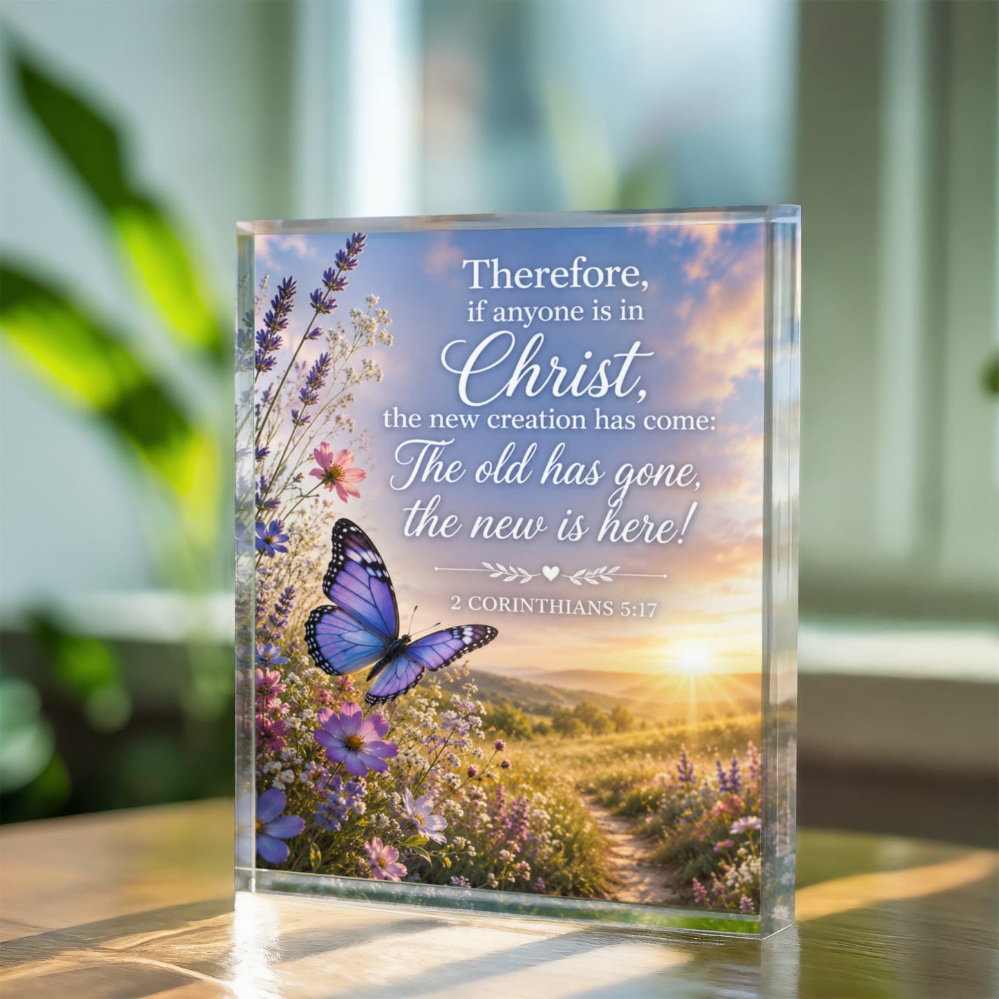 2 Corinthians 5:17 Bible Verse Acrylic Plaque