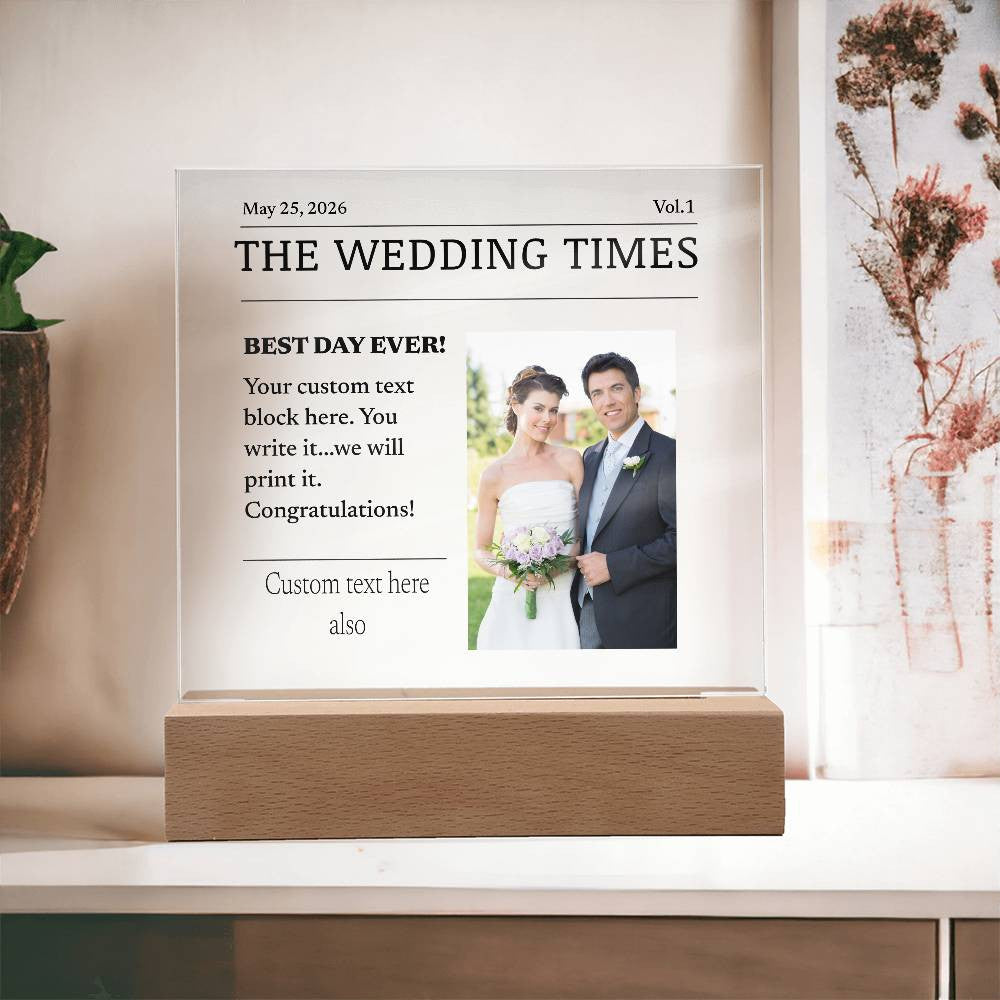 Custom Wedding Plaque for Newlyweds Reception-[Heartfelt Family Gift]