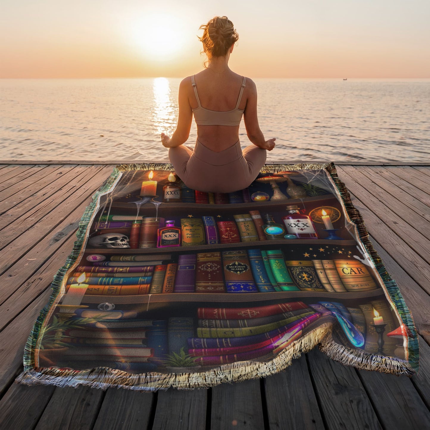 Apothecary Witchy Woven Halloween Blanket