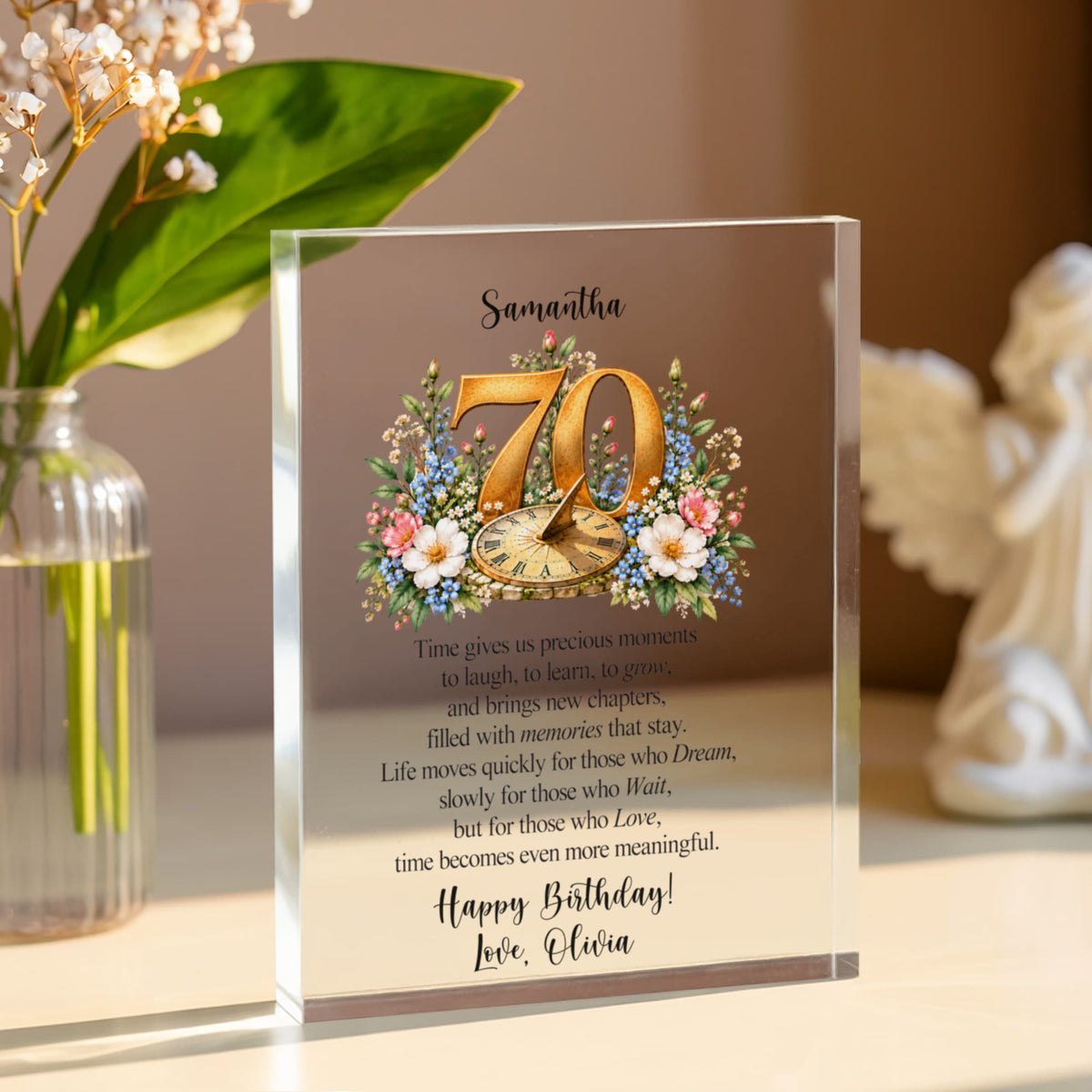 70th Birthday Plaque