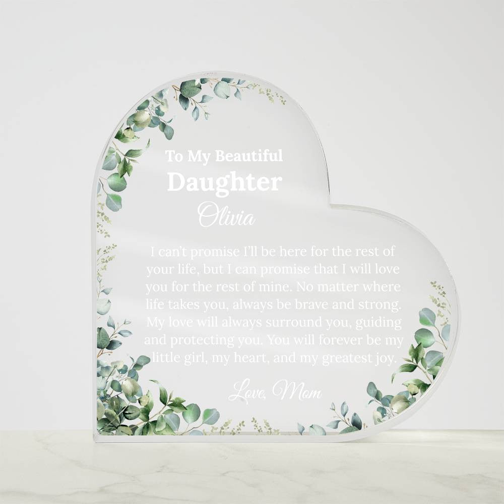 Personalized Daughter Heart Plaque
