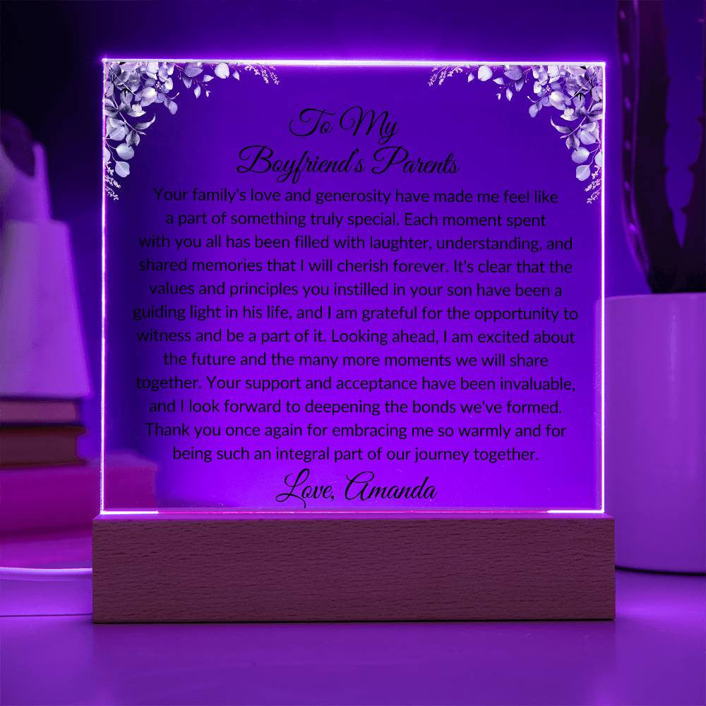 Boyfriends Parents Acrylic Plaque-[Heartfelt Family Gift]
