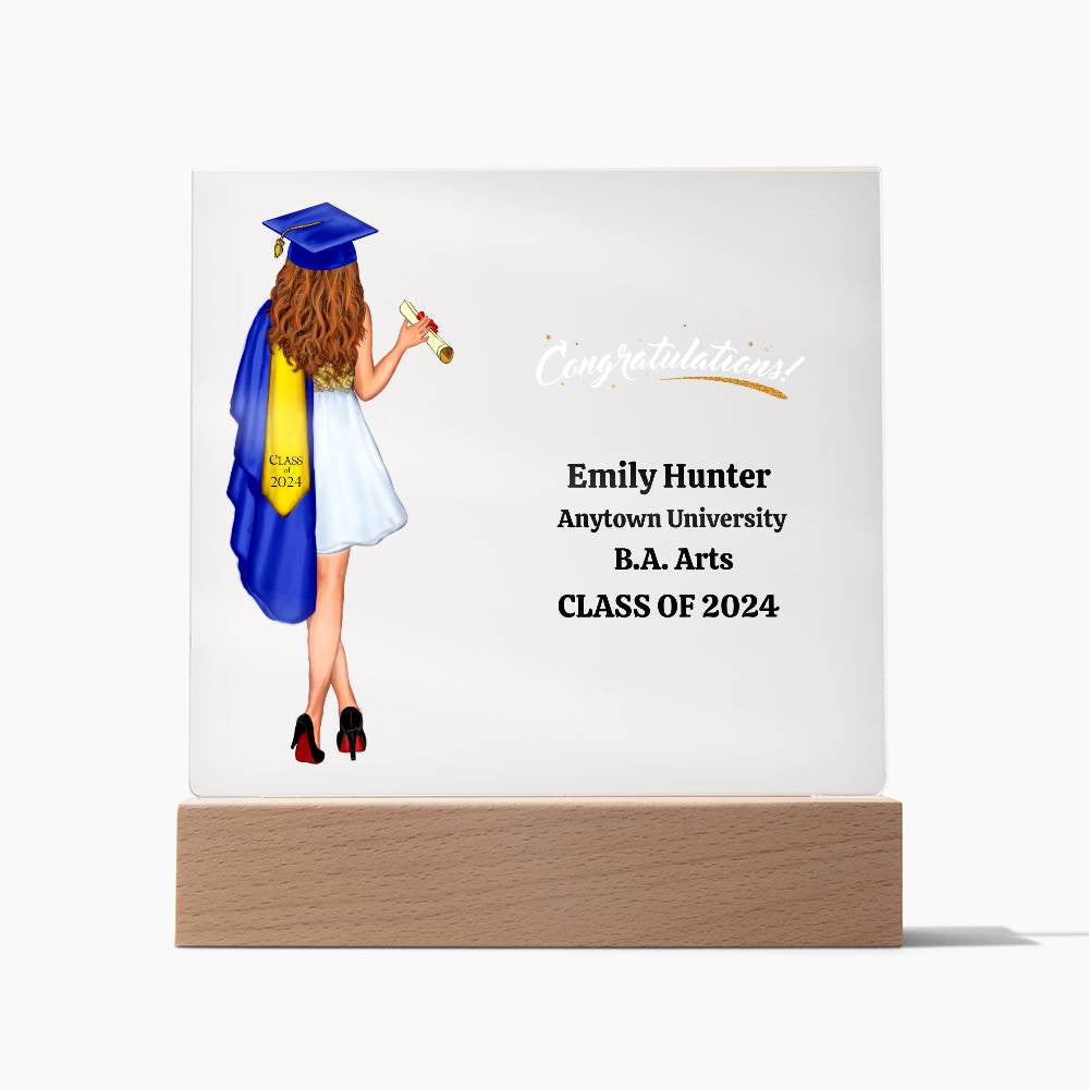 Graduation Acrylic Square Plaque-[Heartfelt Family Gift]