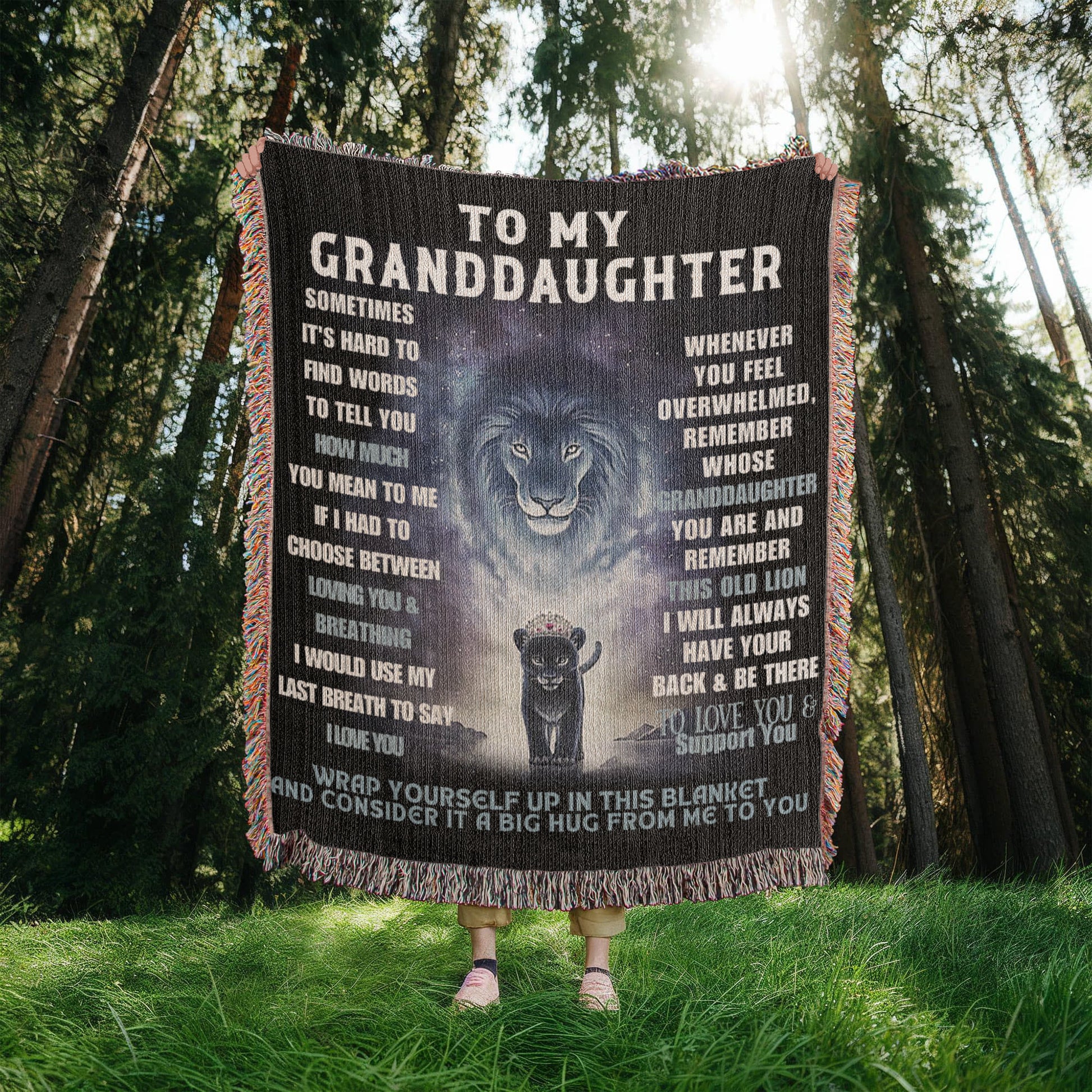 Granddaughter Woven Blanket-[Heartfelt Family Gift]