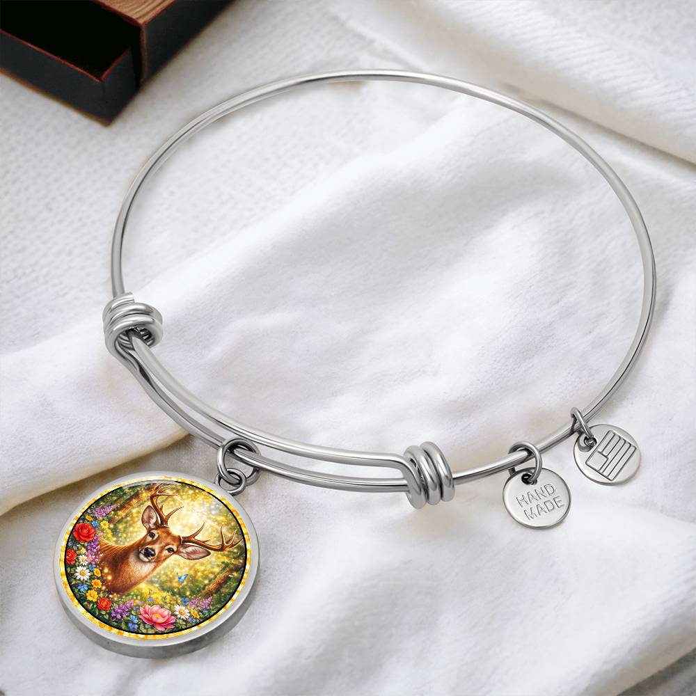 Deer Engraved Necklace Bracelet Keychain