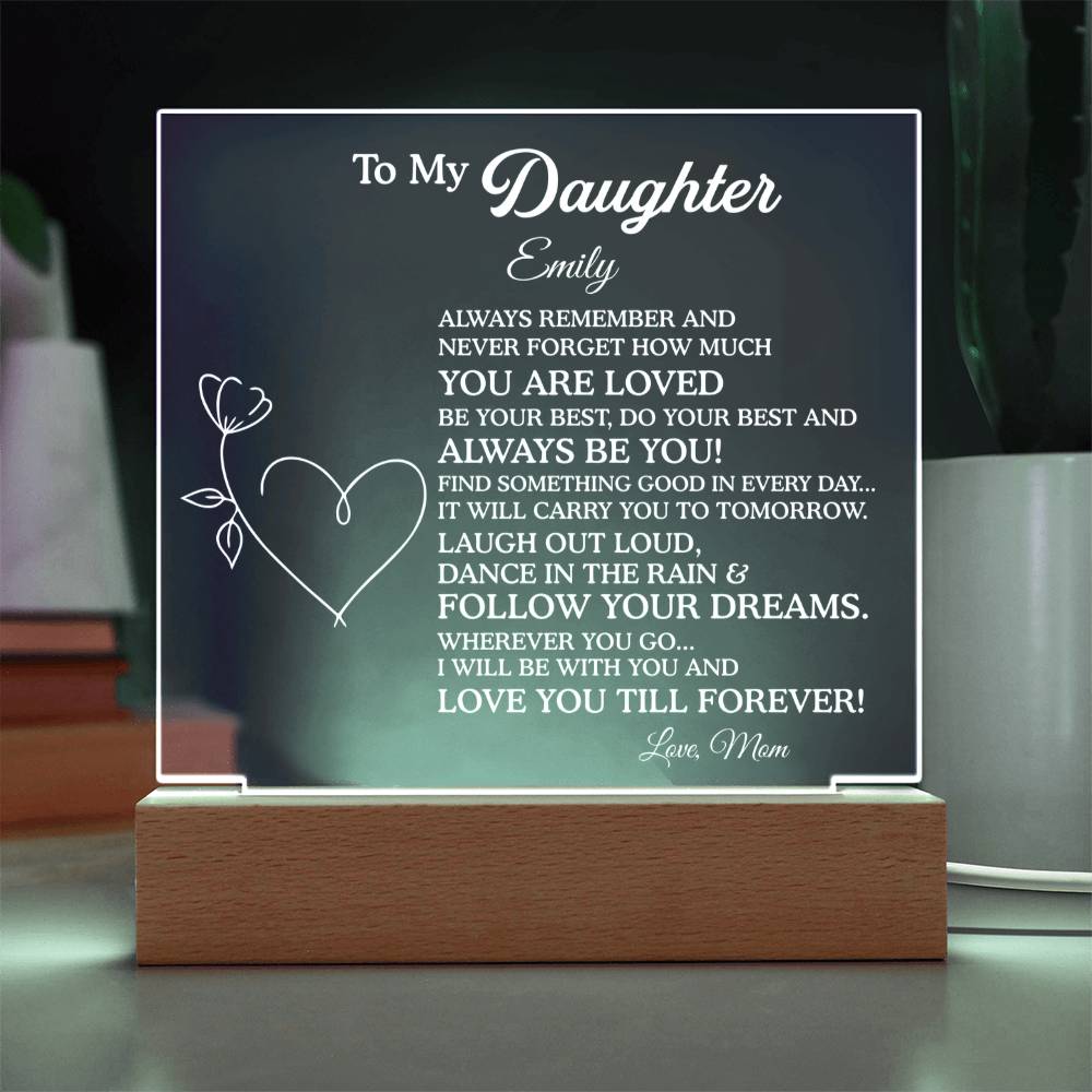 Daughter Acrylic Square Plaque