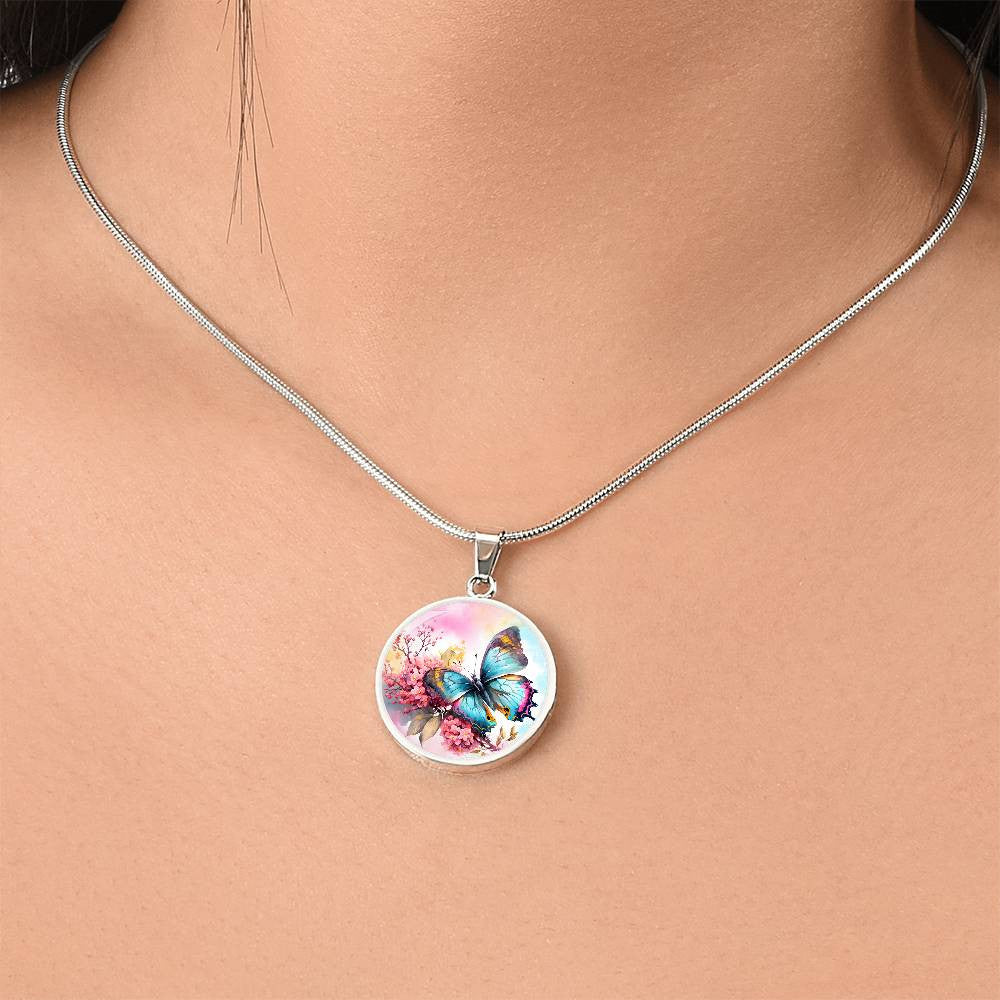Butterfly Pendant Necklace in Gold or silver-[Heartfelt Family Gift]