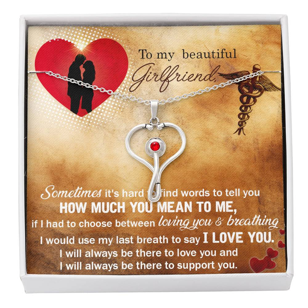 Nurse Girlfriend Stethoscope Necklace Gift-[Heartfelt Family Gift]