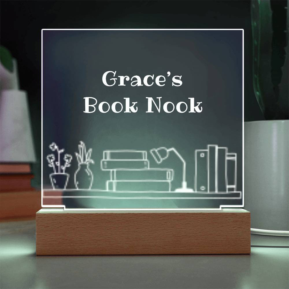 Book Nook Personalized Plaque for Reader-[Heartfelt Family Gift]