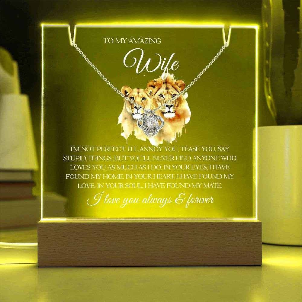 Wife Lighted Jewelry Holder with Necklace Gift Set-[Heartfelt Family Gift]