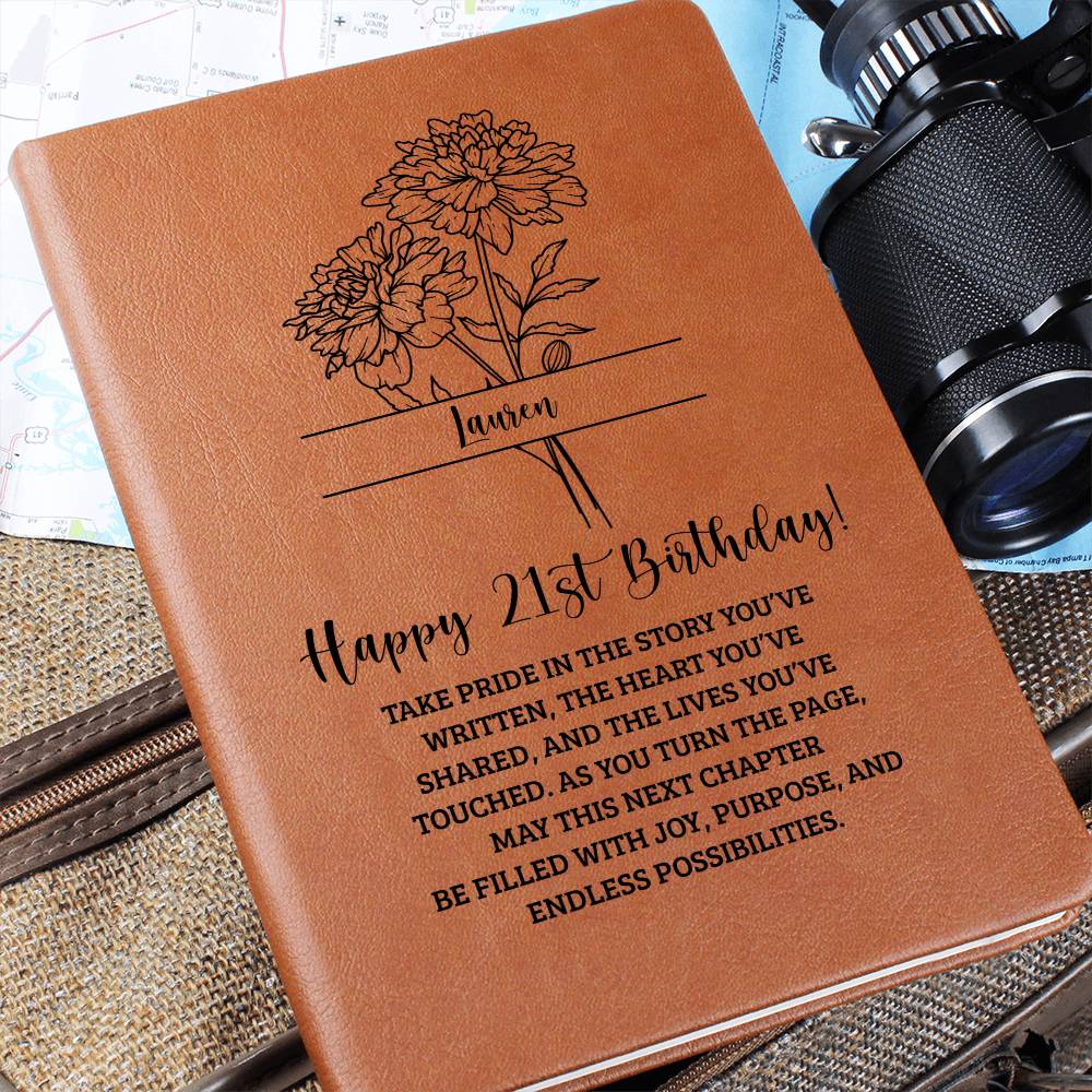 21st Birthday Birth Flower Journal