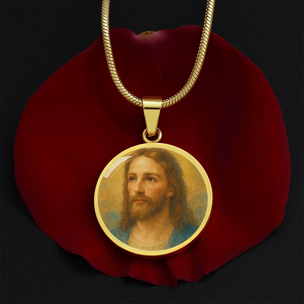 Jesus watercolor Pendant Necklace