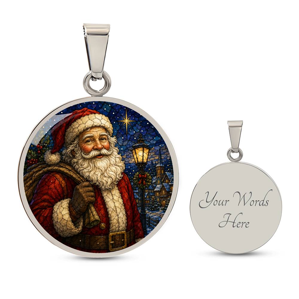 Personalized Santa Engraved Necklace
