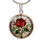 Rose Engraved Necklace in Gold or Silver-[Heartfelt Family Gift]