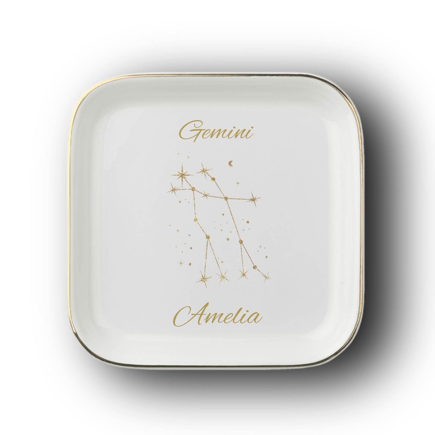 Gemini Zodiac Jewelry Dish